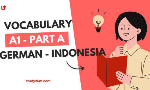 Vocabulary A1 : German – Indonesia (Part 1)